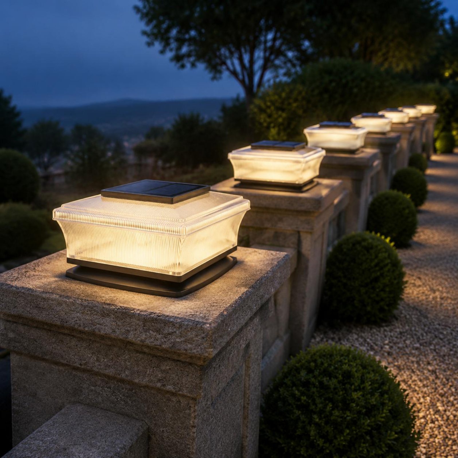 إضاءة عمودية شمسية لاسلكية مرب - مراجعة Solar Garden Light وسعره
