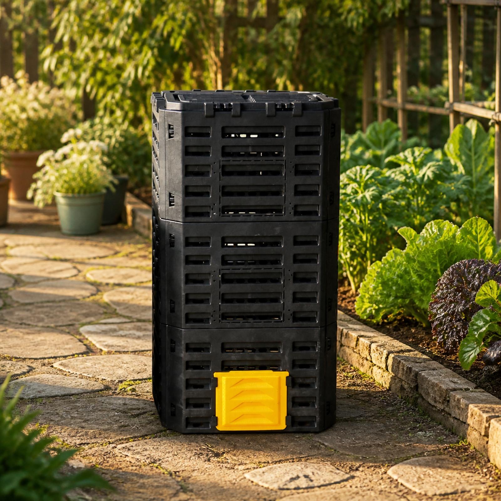 حاوية سماد خارجية للحديقة مع ب - مراجعة Compost Bin وسعره