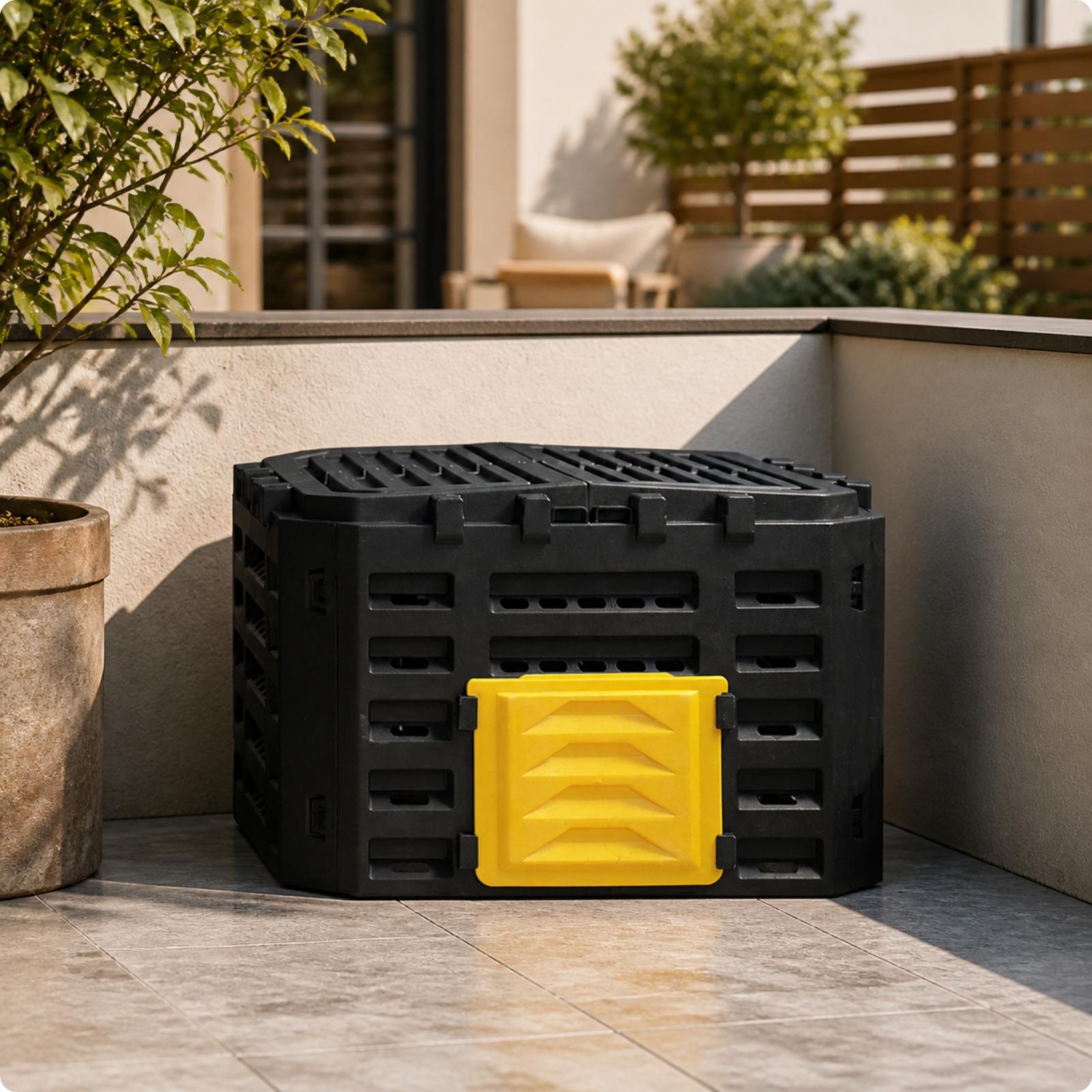 حاوية سماد خارجية للحديقة مع ب - مراجعة Compost Bin وسعره