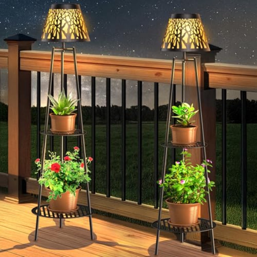مصباح أرضي شمسي خارجي مع حامل  - مراجعة Solar Garden Light وسعره