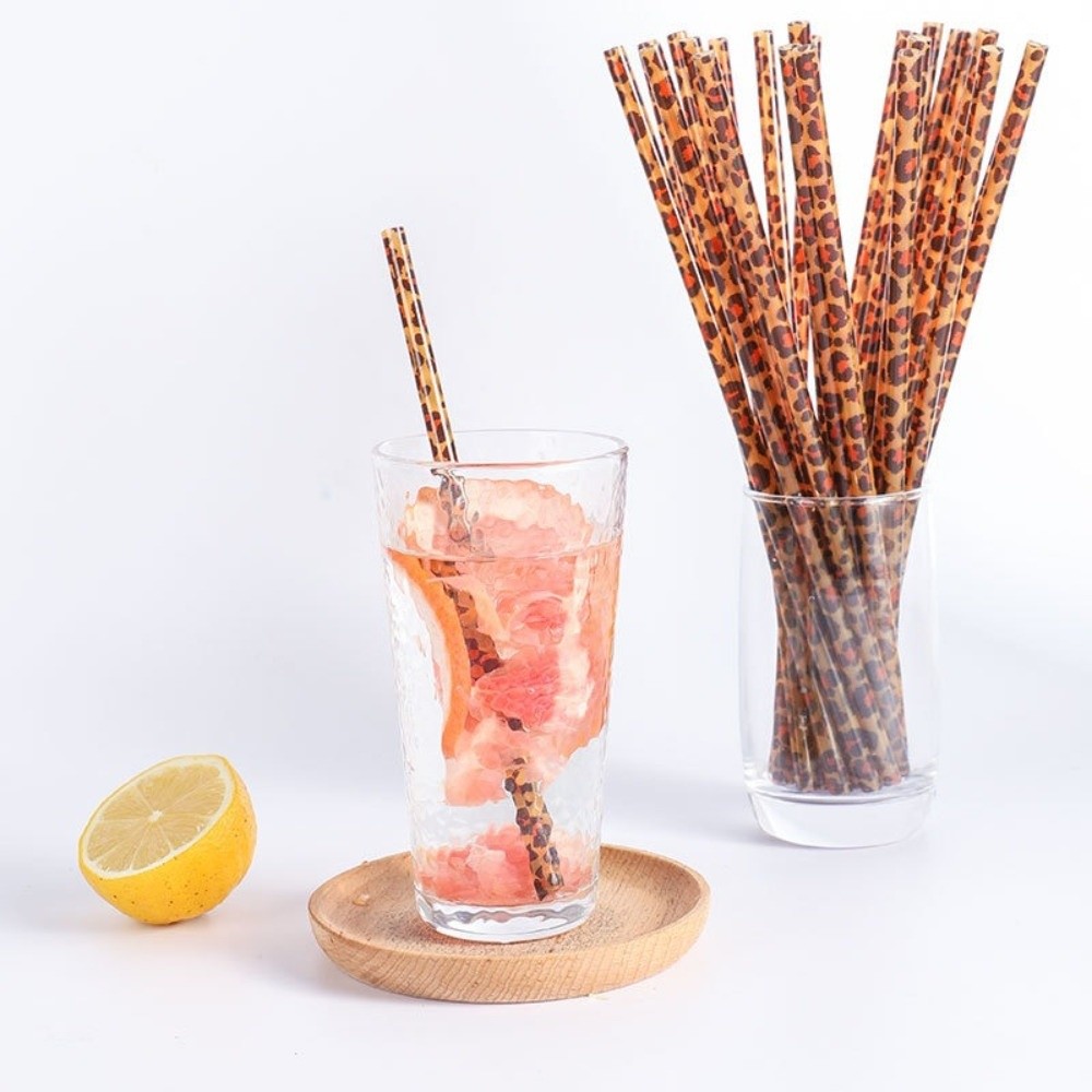 قشات شرب عصرية بطبعة الفهد، صد - مراجعة Reusable Straw وسعره