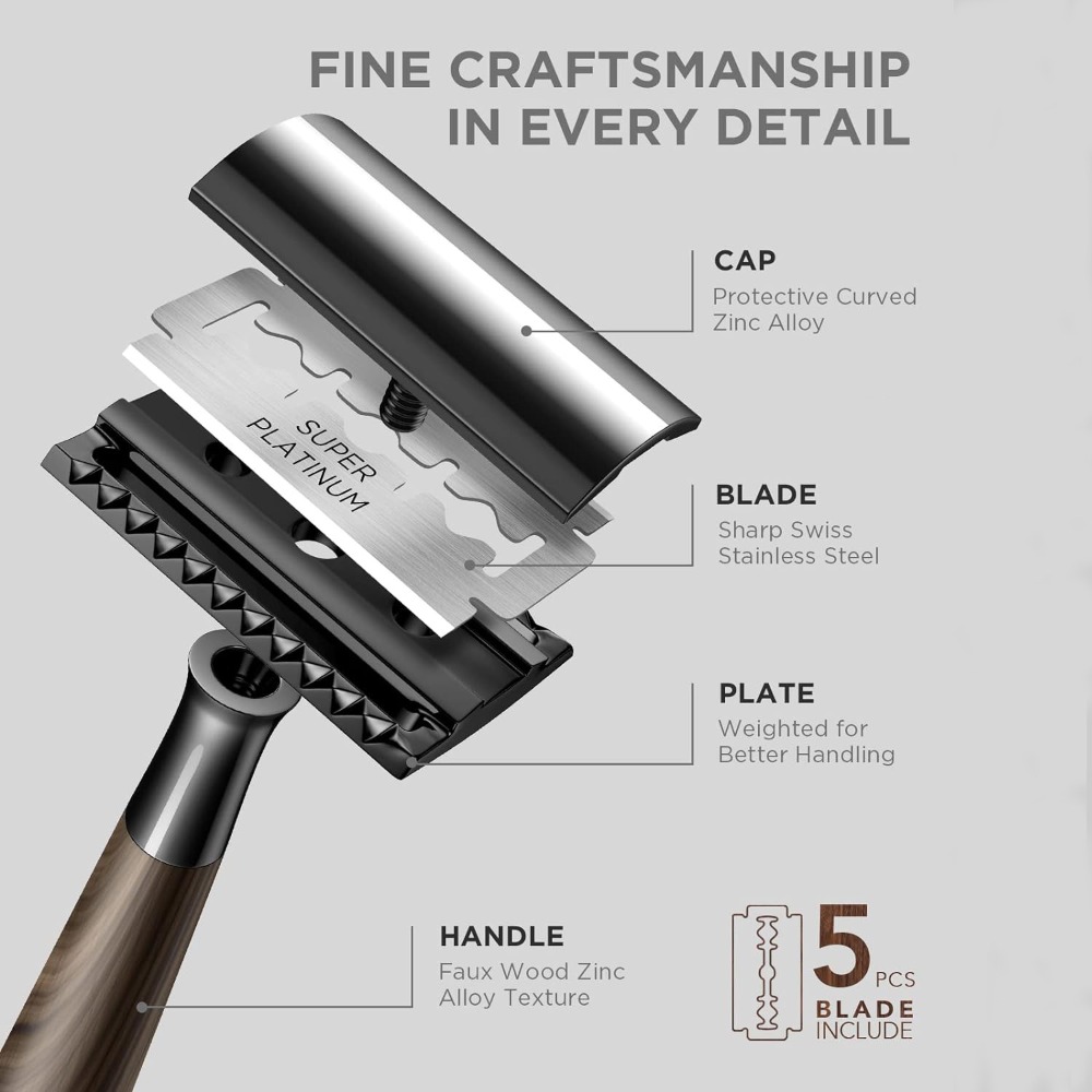 ماكينة حلاقة آمنة متطورة ذات ح - مراجعة Safety Razor Handle وسعره